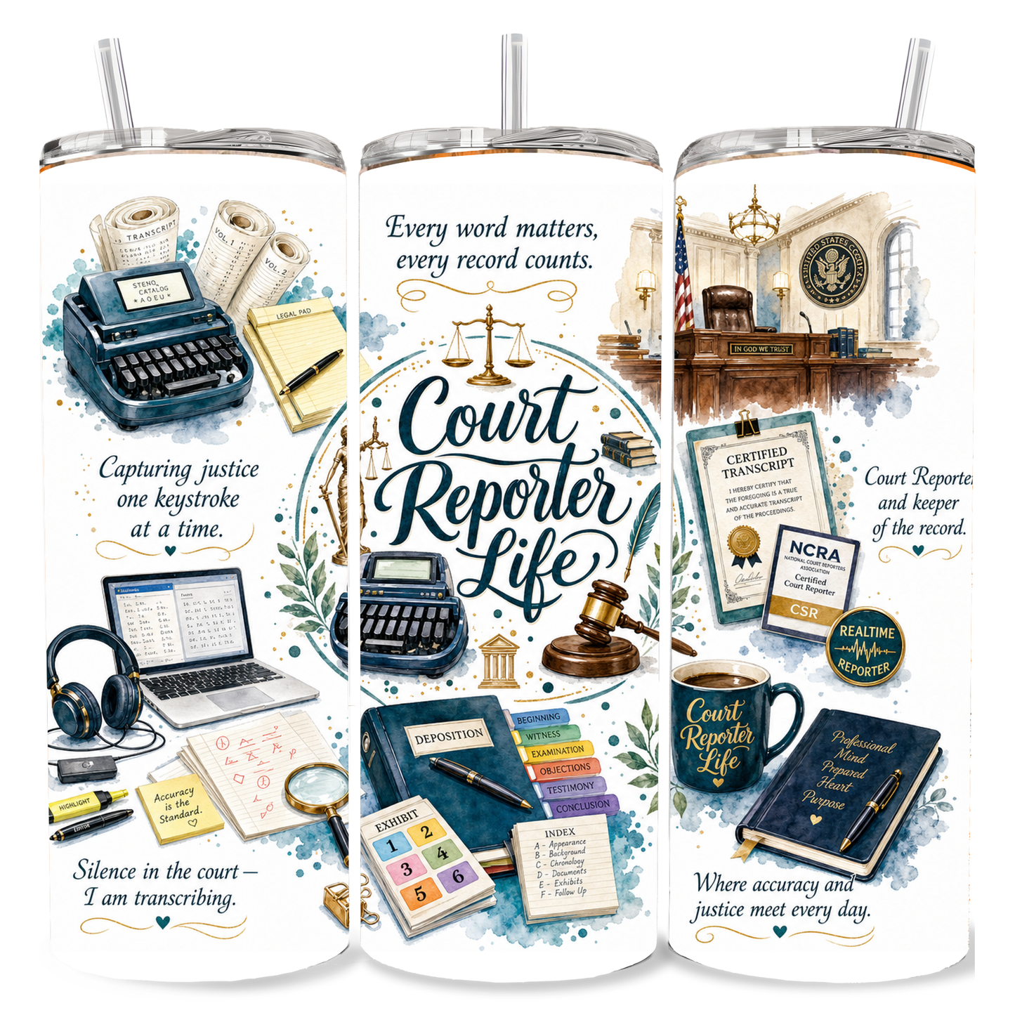 Court Reporter Life Tumbler
