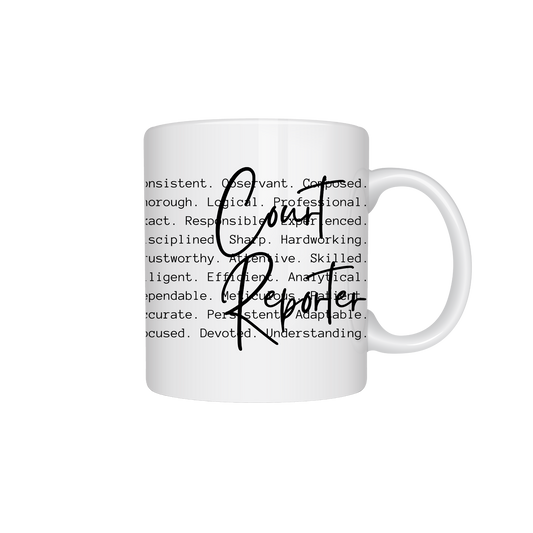 Court Reporter Words Coffee Mug