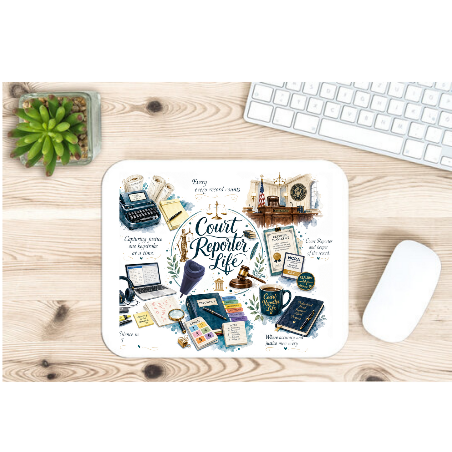 Court Reporter Life Mouse Pad