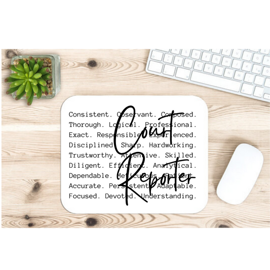Court Reporter Words Mouse Pas