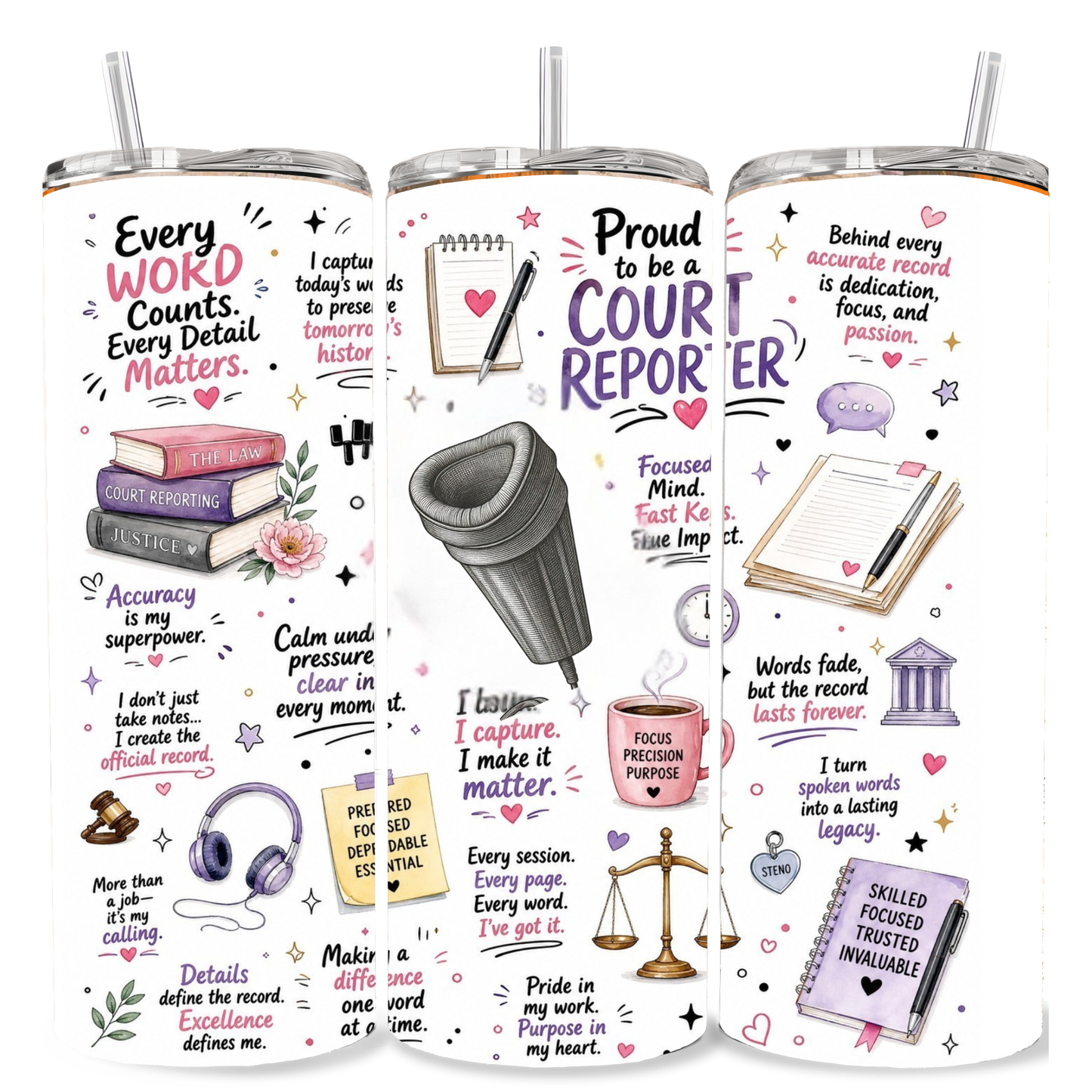 Proud to be a Court Reporter Tumbler