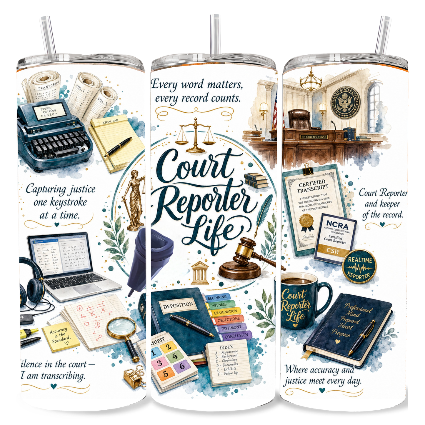 Court Reporter Life Tumbler
